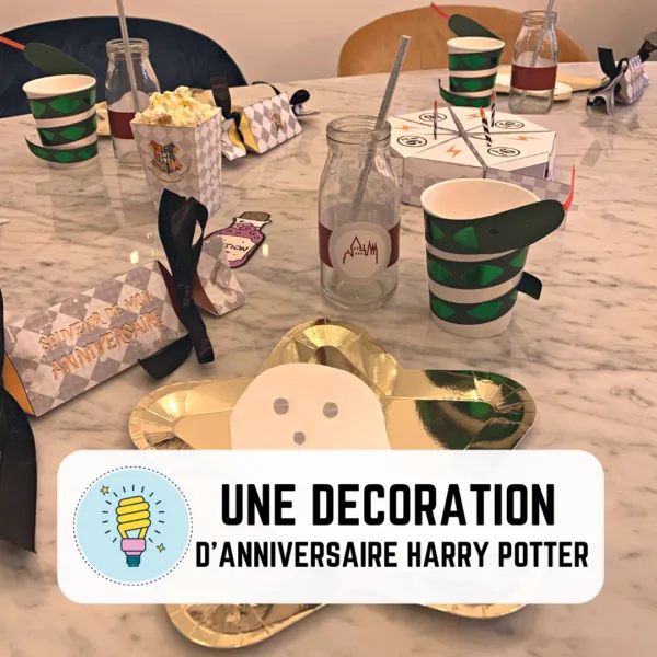 Déco-table - Thèmes - Harry Potter (décoration personnalisée de table)