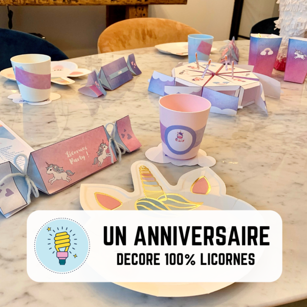 décoration anniversaire licornes