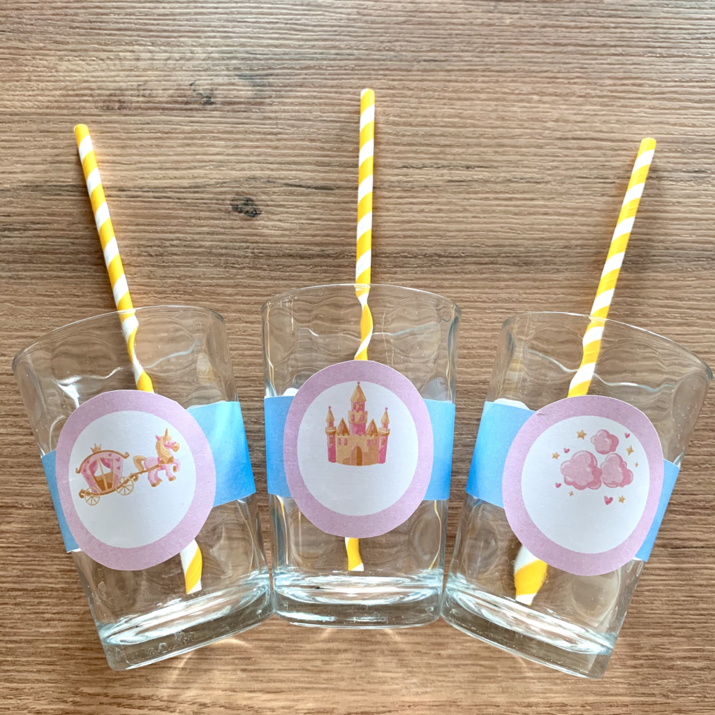 étiquettes verres princesses