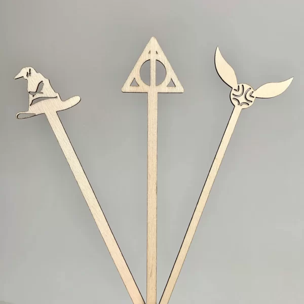 décoration en bois touillette en bois Harry Potter